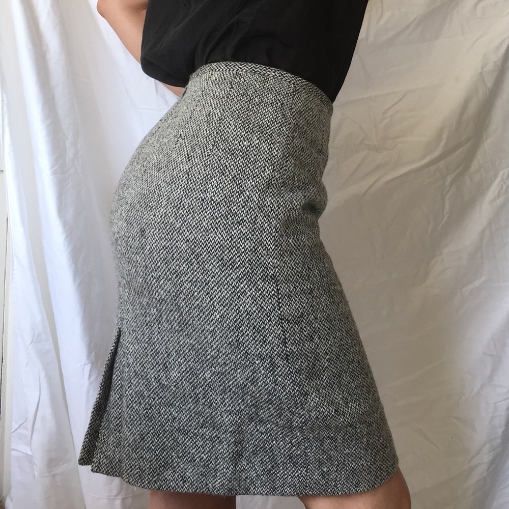 Retro Wool High Waist Pencil Skirt